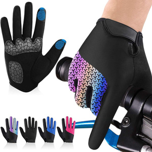 Custom Logo Cycling Gloves Touch Screen Workout Gloves Full Finger Mountain Bike Road Racing Gloves Anti <b>Slip</b> Silicone Palm - Product Image 1