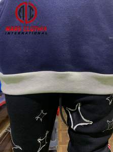 Sweat à capuche d'hiver en molleton 100% coton, coupe classique, broderie chenille de haute qualité, sur mesure - Product Image 4