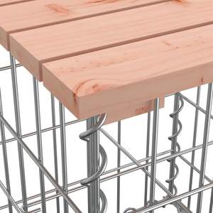 Panca da Giardino in Legno di Abete Douglas Massiccio e Acciaio Zincato, Panca da Patio Naturale - Product Image 6