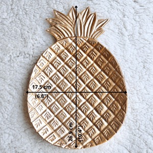 Bandeja Decorativa de Piña Chapada en Oro, Diseño Bohemio, Paquete Individual, Adorno para Mesa de Boda - Product Image 5