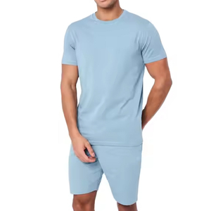 เสื้อยืดและกางเกงขาสั้นผู้ชายไซส์ใหญ่ ผ้าฝ้ายผสมโพลีเอสเตอร์ ปี 2025 ขายส่ง รับสั่งทำตามแบบ พิมพ์ลายสกรีน ระบายอากาศ แห้งเร็ว ชุด 2 ชิ้น - Product Image 5