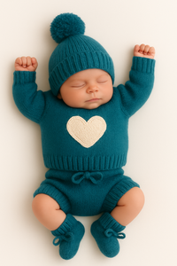 Warm Baby <b>Knit</b> Outfit <b>Set</b> For Newborn Soft Winter Clothing Comfortable Infant Wear Custom Size OEM Production - Product Image 6