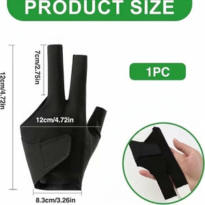 Guantes de Snooker de Tres Dedos para Mano Izquierda de Alta Calidad, Venta Caliente, Fabricación OEM, para Hombres y Mujeres con Tacos de Billar - Product Image 4