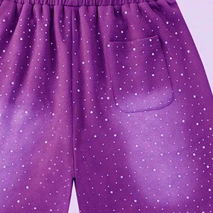 Shorts en coton personnalisés avec strass, style streetwear oversize, vêtements de sport scintillants, respirants, mode estivale, qualité supérieure, unisexe - Product Image 5