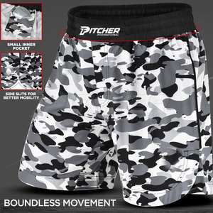 Shorts MMA Premium, tissu léger et à séchage rapide, idéal pour les arts martiaux mixtes, le fitness et le kickboxing. - Product Image 2
