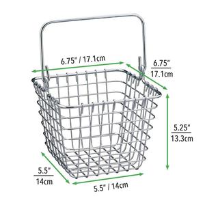 Idées de rangement en paniers pour chaque pièce de votre maison : panier mural rectangulaire antique en métal, style ferme. - Product Image 3