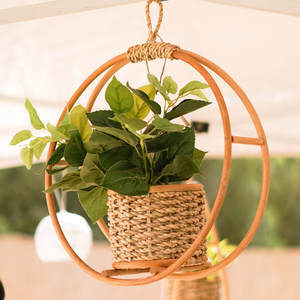 Panier suspendu en rotin au meilleur prix, décorations pour jardins et maisons, pots à fleurs de qualité supérieure - Product Image 6