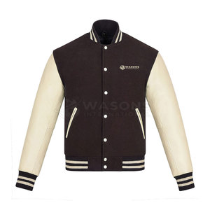 High Quality Heated Quick Dry Winter Letterman Jacket for Men Custom Design Street Wear Stand Collar Front Logo 100% Cotton - Product Image 5