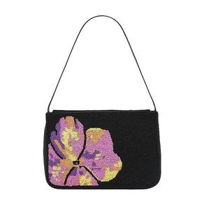 Bolso de mano elegante con cuentas étnicas, bordado a mano con cuentas de semillas, estilo perla, para boda - Product Image 1