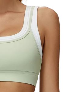 Ensemble de sport pour femme : soutien-gorge sans coutures et short taille haute, vert sauge, doux, extensible, respirant, vêtements de sport, ensemble de fitness - Product Image 3