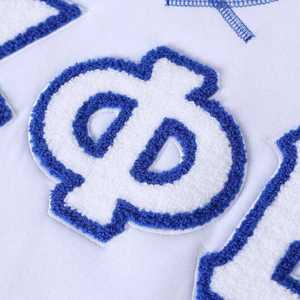 Sudadera de Cuello Redondo con Rayas Blancas Zeta Phi Beta, Bordado Chenille, Ropa de la Hermandad Griega, Sudadera Unisex de Algodón Premium - Product Image 3