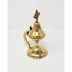 Handmade Brass Incense <b>Burner</b> With Star Cutouts Traditional Indian Dhoop Dani <b>For</b> Religious Use Home Office Decor - Product Image 5