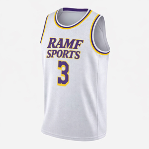 Maillot de basket-ball en mesh pour homme, impression par sublimation personnalisée, logo, uniforme de basket-ball - Product Image 2