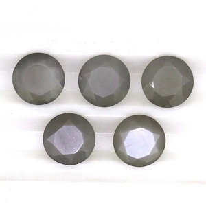 Piedras preciosas sueltas de piedra lunar gris natural de 3 mm, facetadas, de corte redondo, pulidas a mano, para joyería, productos artesanales de moda. - Product Image 1