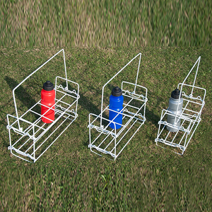 Support pliable en métal pour bouteilles d'eau de tennis et de football – Organisateur de bouteilles pour entraînement en extérieur et en intérieur, à placer sur le côté du terrain - Product Image 2
