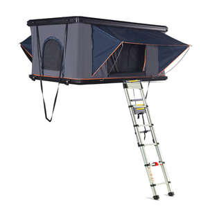 Tente de toit automatique à coque rigide avec panneaux solaires, structure légère en nid d'abeille, camping en plein air pour voiture - Product Image 4