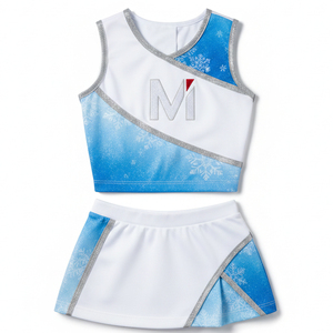 Uniformes de Animadoras Sublimados Profesionales, Diseño Personalizado, Ropa con Espíritu de Equipo, Costuras de Alta Calidad para Animadoras Profesionales - Product Image 1