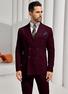 Traje de pantalón y chaqueta deportivo para hombre, tela elástica, estilo moderno para negocios, corte ajustado moderno. - Product Image 5