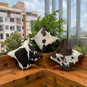 ปลอกหมอนอิงหนังวัวทรงสี่เหลี่ยมขนาด45X45ซม. ปลอกหมอนหนังแท้นุ่มสบายเหมาะสำหรับตกแต่งบ้าน - Product Image 5