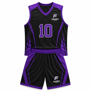Ensemble d'uniformes de basketball personnalisés par sublimation, maillot et short d'entraînement respirants en mesh à séchage rapide, vêtements de sport en gros pour hommes - Product Image 1