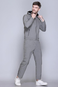 Conjunto deportivo para hombre, chándal con cremallera, de algodón, para correr, ropa deportiva con cremallera, chándal de invierno, chándales con logo personalizado para hombre - Product Image 4