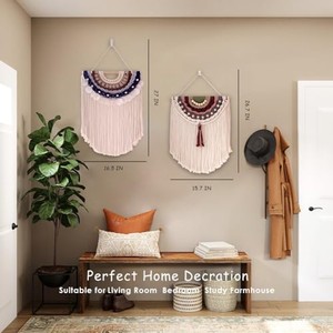 Macramé de Madera Mixta para Colgar en la Pared, Venta al por Mayor |   Tapiz Boho Hecho a Mano |   Aqdus Saleem - Product Image 4