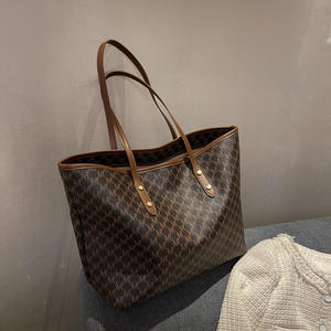Women's Casual Tote Handbag Genuine Leather Large Capacity Portable Designer Golden Bridge Luxury Brand Two Quilted Polyester - Product Image 6