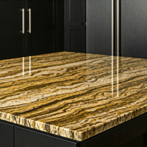 Granito Alaska Gold con Acabado Elegante, Piedra Natural Pulida para Construcción de Hoteles, Residenciales y Comerciales - Product Image 4