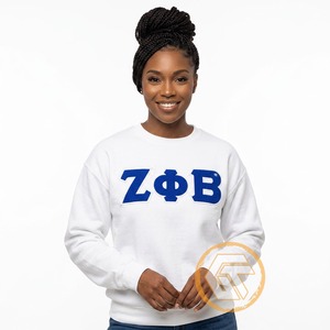 Sweat-shirt Zeta Phi Beta brodé sur mesure, dernière collection, en molleton de coton respirant, idéal pour les tenues de sororité – Vente en gros - Product Image 1