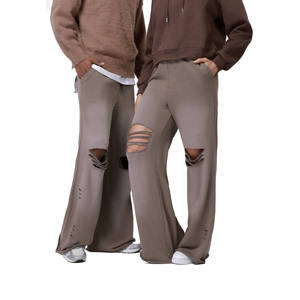 กางเกงวอร์มทรงแบ็กกี้สไตล์เทรนดี้สุดฮิตสำหรับผู้หญิง สตรีทแวร์ ผ้าฝ้าย 100% เนื้อหนา ทรงจ็อกเกอร์ สำหรับทุกเพศ ราคาถูก - Product Image 2