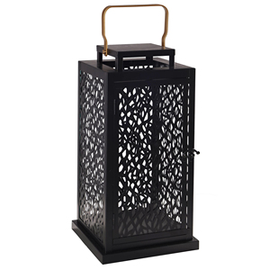 Nouvelle lanterne classique moderne en acier inoxydable et verre, finition noire, pièce maîtresse pour extérieur, lot de 2 - Product Image 5