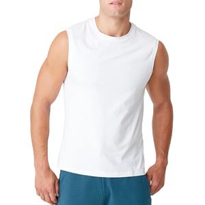 เสื้อกล้ามสีขาวสำหรับผู้ชาย สไตล์ลำลอง สตรีทแวร์ ชุดกีฬา แต่งขอบตัดสี สำหรับออกกำลังกาย ระบายอากาศได้ดี ซับเหงื่อ - Product Image 1