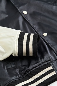 Best Selling Wholesale New Fashion Style Satin Varsity Jackets Custom Color Logo <b>Men</b> Satin Silk Varsity Jacket - Product Image 4