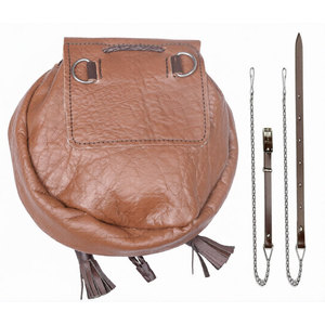 Accesorio de Cuero Genuino para Kilt Escocés Sporran, con Cadena, Accesorio para Traje Highland, Superventas - Product Image 2