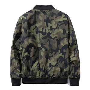 Blouson Bomber Sportif Homme Coupe Slim Léger Respirant Coupe-Vent Motif Camouflage Personnalisé Haut de Gamme Style Marin Décontracté - Product Image 5