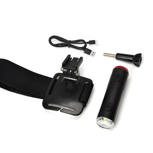 Accessoires de vélo d'extérieur, casque de vélo imperméable, lumière de type C rechargeable, ensemble de lampes LED avant et arrière pour le vélo - Product Image 5