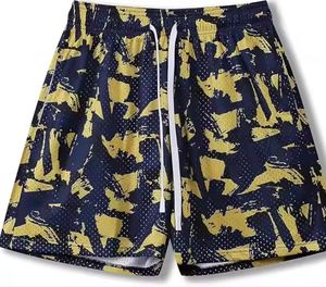 Wholesale Custom Solid Men's Casual Mesh <b>Shorts</b>-Eco-Friendly Quick Dry Breathable All Season for Fitness Sports - Product Image 6