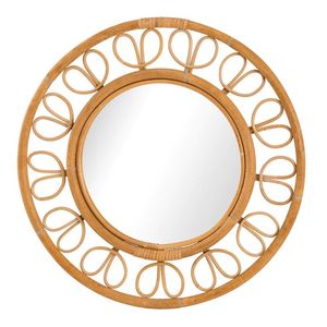 Miroir mural en rotin rustique cadre rectangulaire parfait pour les intérieurs vintage des maisons traditionnelles et les cuisines de ferme - Product Image 6