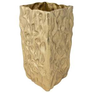 Jarrón de Flores Dorado de Estilo Industrial al por Mayor, Macetero Metálico con Superficie Irregular Única, Jarrón Decorativo de Lujo para Interiores - Product Image 1