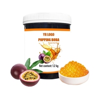 DDYO Passievrucht Popping Boba Groothandel Bubble Tea Topping Pudding Premium Parels 1,2kg Zak Doos 12 Maanden Houdbaarheid Klaar voor Consumptie