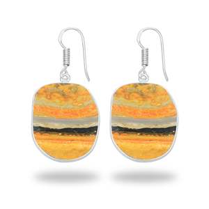 Girls Party Wholesale Best Beautiful Trendy Cute Natural <b>Bumble</b> <b>Bee</b> Jasper Multi Shape Silver Plated Dangle <b>Earring</b> for Women - Product Image 2