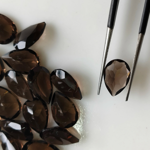 Natural Smoky Quartz 12x8MM Pear Cut Best Quality Loose Gemstone For Jewelry Making - Product Image 3