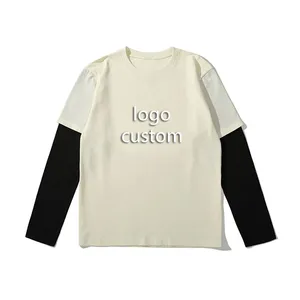 Camiseta de Manga Corta para Hombre, Oversize, Gris, Poliéster, Cuello Redondo, Estilo Casual Urbano, Tejido Jersey, Antiarrugas, Logotipo Grabado en Relieve en la Parte Delantera, Personalizable - Product Image 3