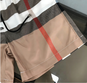 Designer Men's Casual Plus Size <b>Shorts</b> Bur Berry Logo Sports Jogging Striped Canvas Waterproof Loose Khaki Fashion Checkered - Product Image 3