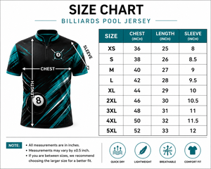 Camiseta de Billar Personalizada con Impresión Digital, Impermeable, de Secado Rápido, Transpirable, Antibacteriana, para Equipos, OEM ODM, 100% Poliéster - Product Image 4