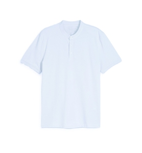 Polo pour homme à col montant personnalisable, boutonné, de haute qualité, en coton respirant, décontracté, pour l'été - Product Image 2