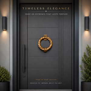 Timbre de puerta decorativo Royal Twisted Rope Ring con acabado en latón antiguo y dorado para entradas elegantes del hogar. - Product Image 3