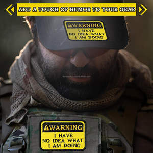 Parche de bucle de gancho divertido, parches bordados, parches bordados de tela de flores para mochila táctica, arneses para perros, advertencia que tengo - Product Image 6