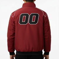 Blouson Bomber Rétro Personnalisé pour Homme, en Polyester, Rembourré pour l'Hiver, Style Moto, Fabrication OEM