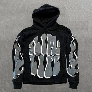 Vêtements de sport avec logo personnalisé, impression 3D de haute qualité, sweat à capuche lourd 100% coton, fermeture éclair - Product Image 3